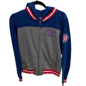 New Era Blue and Gray Cubs Hoodie